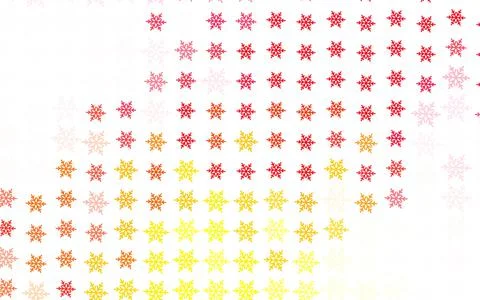 Light Red, Yellow vector pattern with christmas snowflakes, stars. 스톡 일러스트