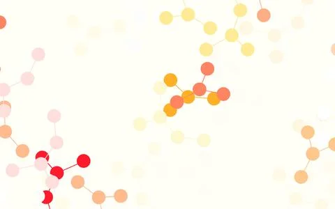 Light Red, Yellow vector pattern with artificial intelligence network. 스톡 일러스트