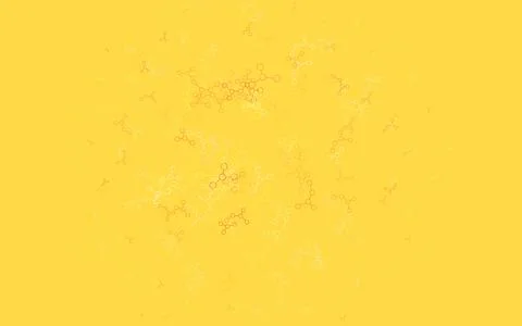 Light Red, Yellow vector pattern with artificial intelligence network. Stock Illustration