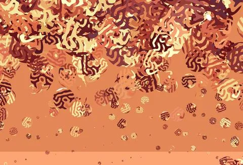 Light Red, Yellow vector pattern with random forms. Illustrazione stock
