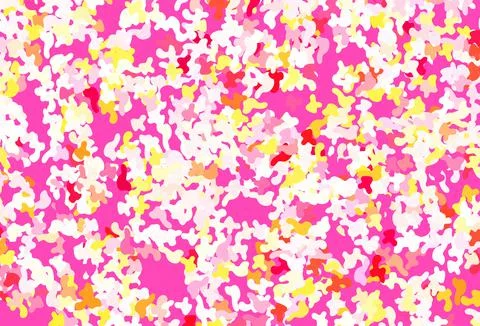 Light Red, Yellow vector pattern with random forms. Stock Illustration
