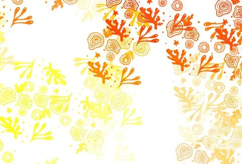 Light Red, Yellow vector pattern with random forms. 스톡 일러스트
