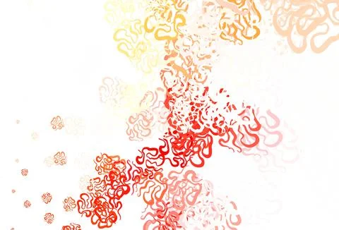 Light Red, Yellow vector pattern with random forms. 库存插图