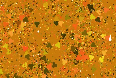 Light Red, Yellow vector pattern with random forms. Stock Illustration
