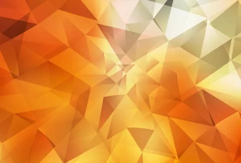 Light Red, Yellow vector polygon abstract layout. Stock Illustration
