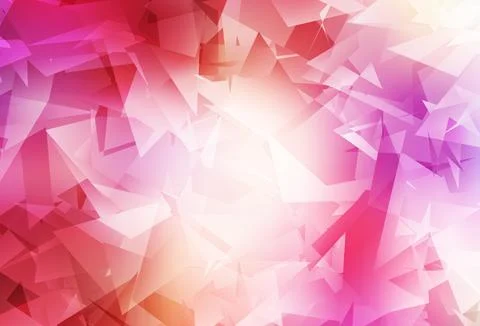 Light Red, Yellow vector polygon abstract backdrop. Stock Illustration