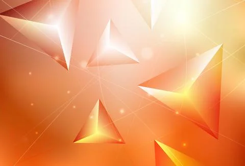 Light Red, Yellow vector polygonal pattern. Illustrazione stock