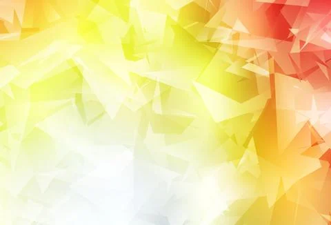 Light Red, Yellow vector polygonal pattern. Stock Illustration