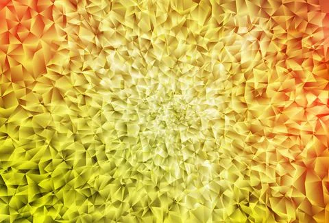 Light Red, Yellow vector polygonal background. Illustrazione stock