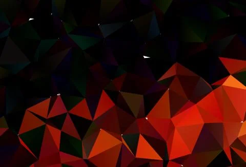 Light Red, Yellow vector shining triangular pattern. Stockillustratie