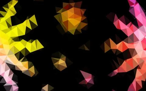 Light Red, Yellow vector shining triangular background. Illustrazione stock