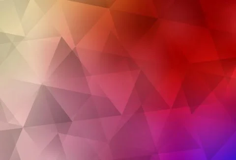 Light Red, Yellow vector shining triangular layout. Stock Illustration