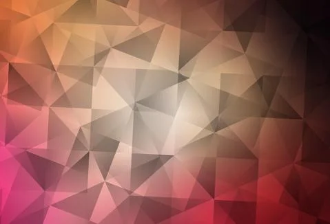 Light Red, Yellow vector shining triangular background. イラスト素材