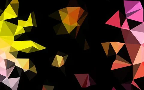 Light Red, Yellow vector shining triangular pattern. Illustrazione stock