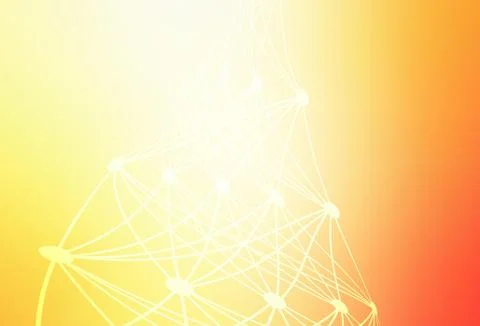 Light Red, Yellow vector template with artificial intelligence structure. Stock Illustration