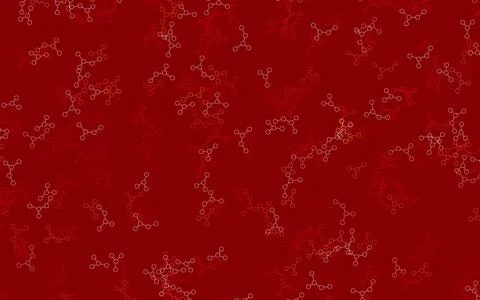 Light Red, Yellow vector template with artificial intelligence structure. Illustrazione stock