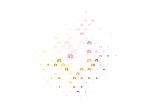 Light Red, Yellow vector template with rainbow signs. Stock Illustration