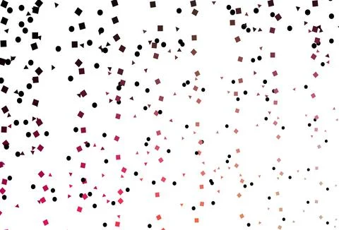 Light Red, Yellow vector template with crystals, circles, squares. Stock Illustration