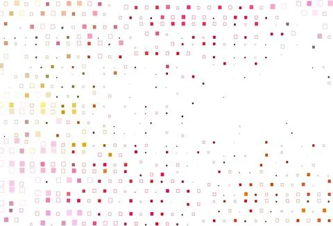 Light Red, Yellow vector template with square style. Stock Illustration