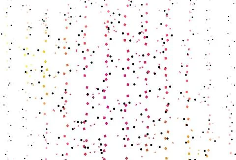 Light Red, Yellow vector template with crystals, circles, squares. Stock Illustration