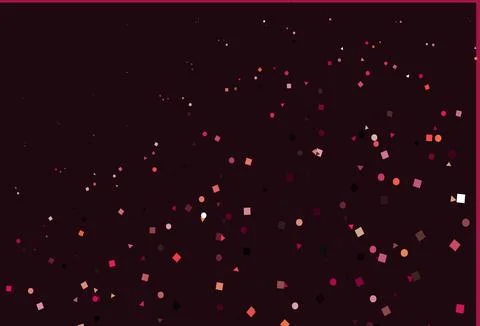 Light Red, Yellow vector template with crystals, circles, squares. Stock Illustration