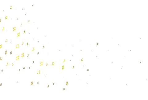 Light Red, Yellow vector texture with musical notes. Illustrazione stock