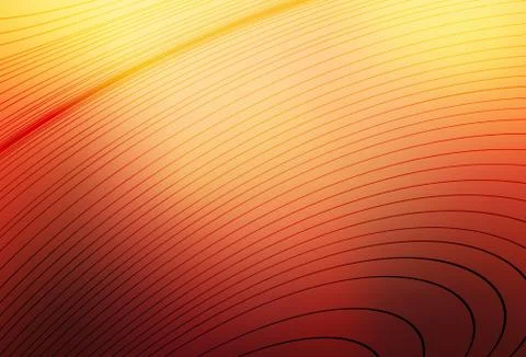 Light Red, Yellow vector texture with bent lines. Stock Illustration