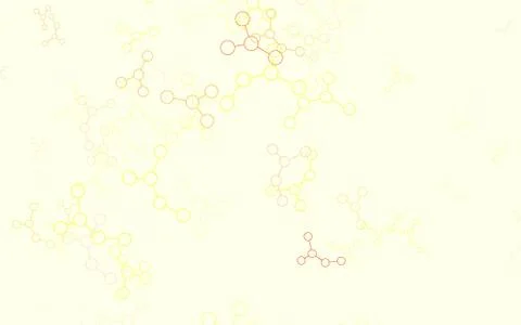 Light Red, Yellow vector texture with artificial intelligence concept. Illustrazione stock