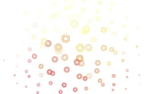 Light Red, Yellow vector texture with disks. Stock Illustration
