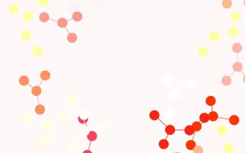 Light Red, Yellow vector texture with artificial intelligence concept. Stock Illustration