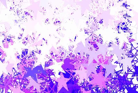 Light Red, Yellow vector texture with beautiful stars. Illustrazione stock