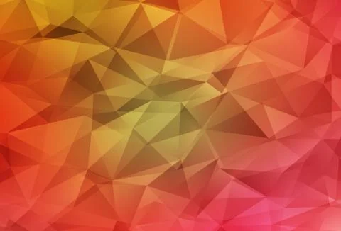 Light Red, Yellow vector triangle mosaic background. Stock Illustration