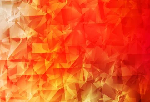 Light Red, Yellow vector triangle mosaic template. Stock Illustration