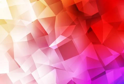 Light Red, Yellow vector triangle mosaic texture. 스톡 일러스트