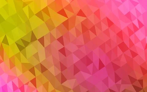 Light Red, Yellow vector triangle mosaic texture. 스톡 일러스트