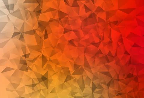 Light Red, Yellow vector triangle mosaic template. Stock Illustration
