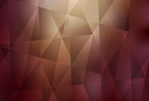 Light Red, Yellow vector triangle mosaic template. 스톡 일러스트