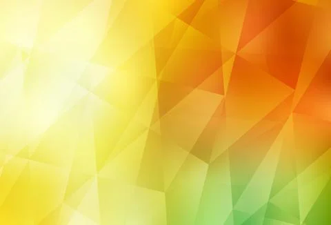 Light Red, Yellow vector triangle mosaic background. Stock Illustration