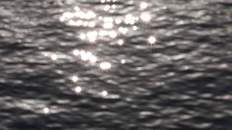 Light reflected and refracted off the sea.  Abstract wave surface and texture Stock Footage 221622810