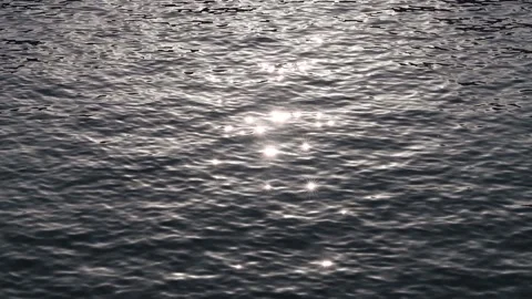 Light reflected and refracted off the sea.  Abstract wave surface and texture Stock Footage 221622824