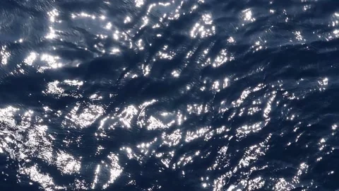 Light reflected and refracted off the sea.  Abstract wave surface and texture Stock Footage 221622825