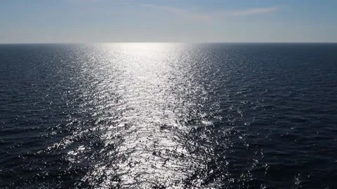 Light reflected and refracted off the sea.  Abstract wave surface and texture Stock Footage 221624772