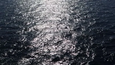 Light reflected and refracted off the sea.  Abstract wave surface and texture Stock Footage 221624778