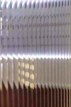 Light reflection from acrylic sheet material is used in interior design. Stock Illustration
