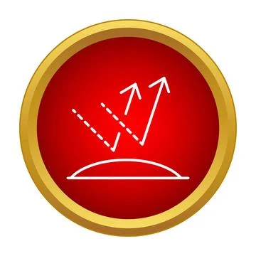 Light reflection and refraction physics concept icon Stock Illustration