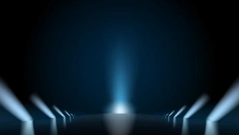 Light Reflection Path And Big Beam Illustrazione stock