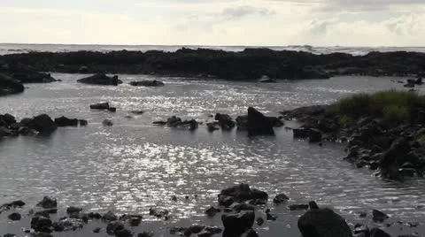 Light reflection on shimmering ripples Stock Footage 24203529