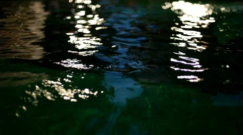 Light reflection on water at Night 스톡 동영상 722481