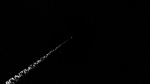 Light reflection on water surface in dark space at night Stock Footage 339339758