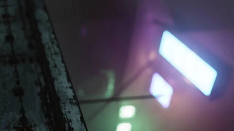 Light reflections and shadows in a dim space during the night Stock Footage 340223497